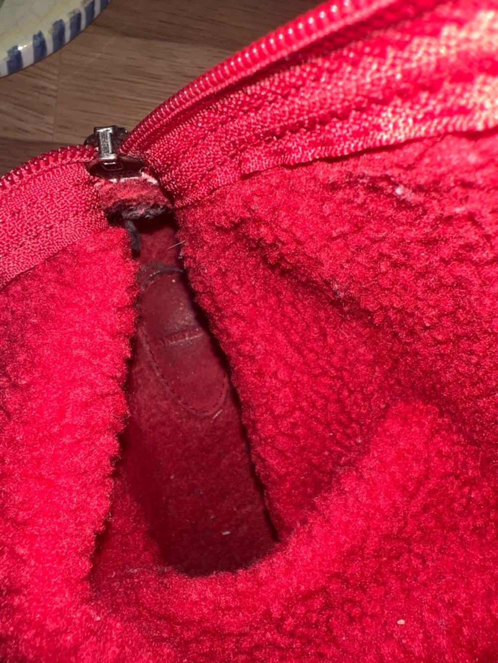 Red Suede Mid-Calf Winter Boots - Picture 7 of 8